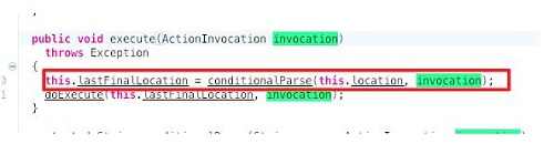 invocatin参数被使用在conditionParse方法中